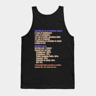 Ingredients for an Amazing Lawyer Tank Top